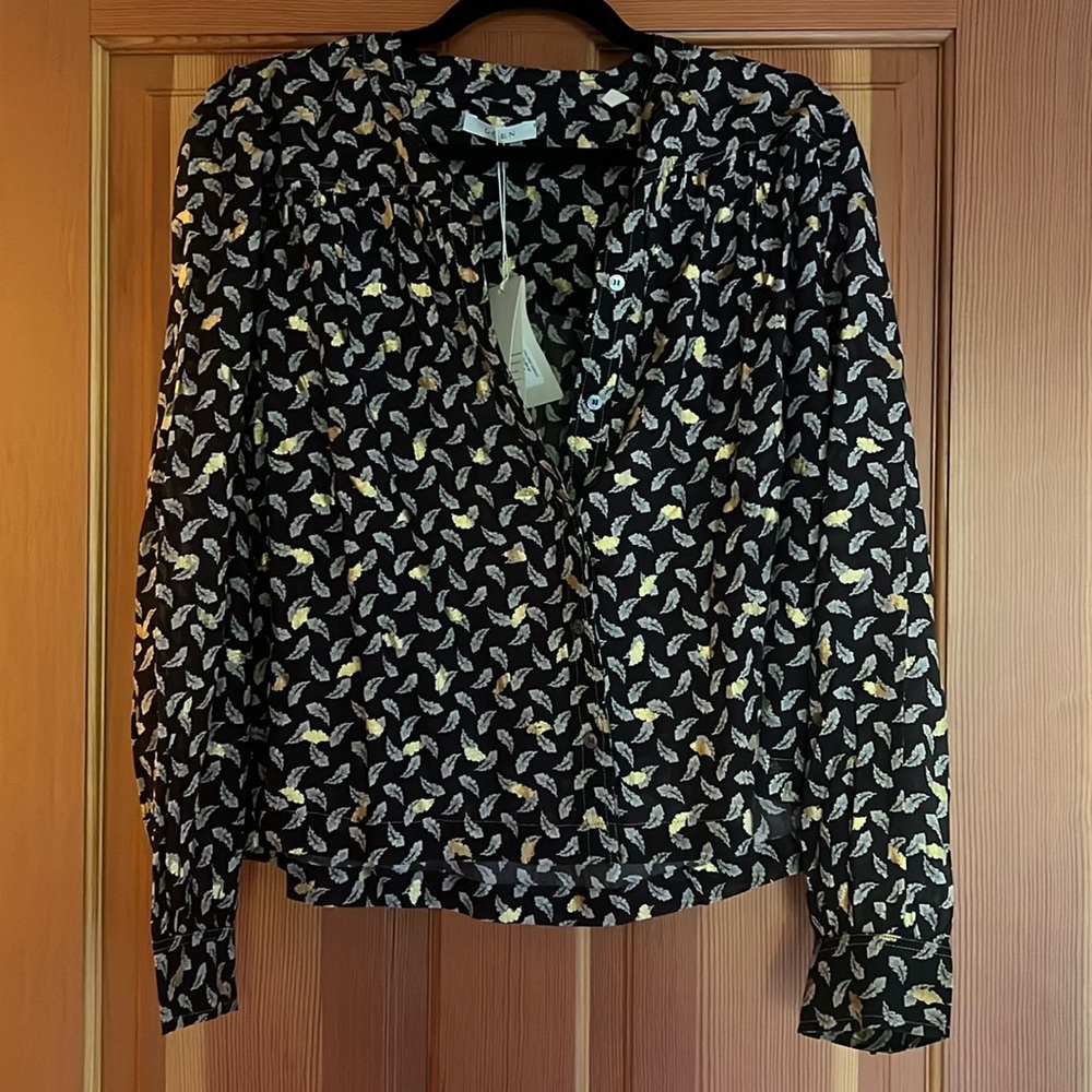 Doen Norma Top Falling Leaves NWT Size M